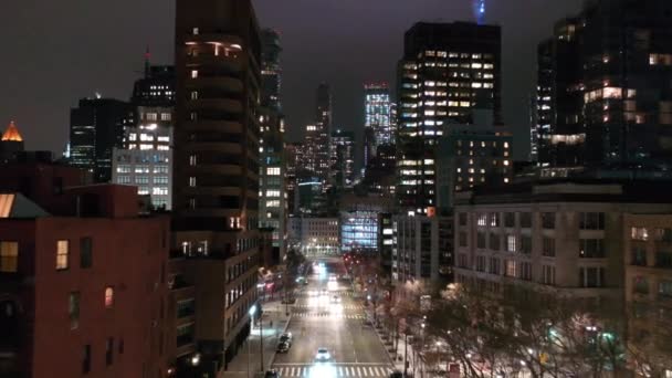 Nyc West Village Night Aerial — Stockvideo