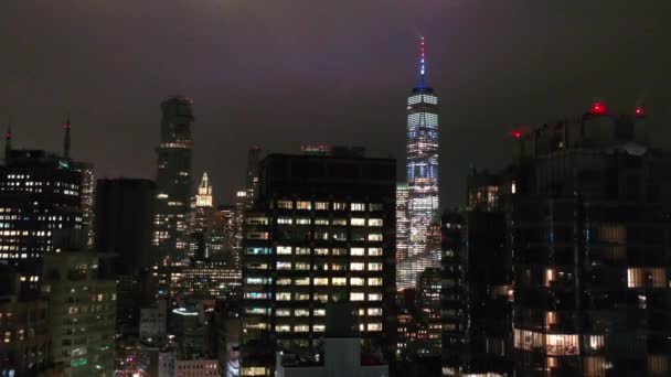 Nyc West Village Night Aerial — Vídeo de Stock