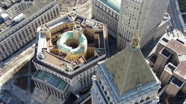 Aerial Courthouse Lower Manhattan 2020 — Wideo stockowe