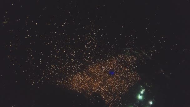 Aerial Lantern Festival Thailand — Wideo stockowe