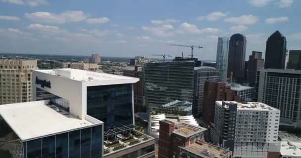 Aerial Skyline Downtown Dallas Texas — Video Stock