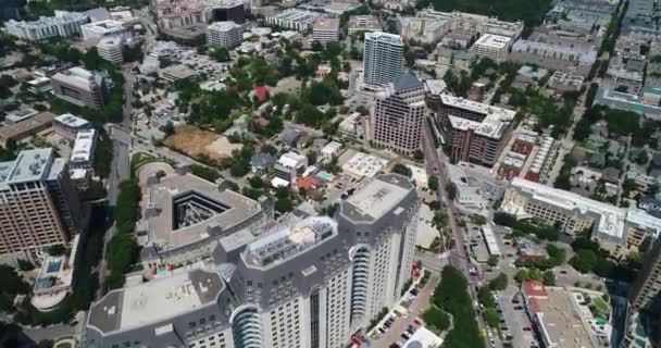 Aerial Skyline Downtown Dallas Texas — Stockvideo