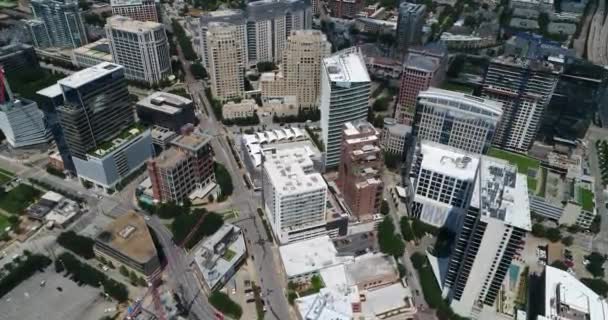 Aerial Skyline Downtown Dallas Texas — стокове відео