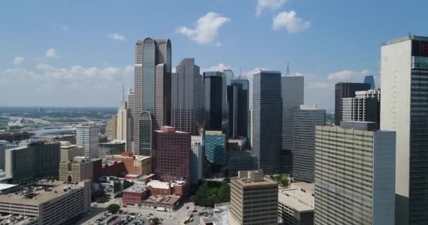Aéreo Skyline Dallas Texas — Vídeo de Stock