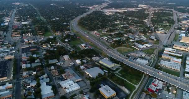 Luchtfoto Van Busy Highway Condado Bandera Texas — Stockvideo