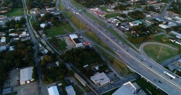 Luchtfoto Van Busy Highway Condado Bandera Texas — Stockvideo