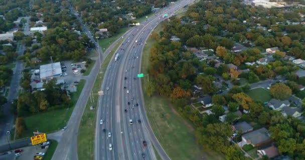 Luchtfoto Van Busy Highway Condado Bandera Texas — Stockvideo