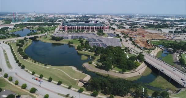 Aerial Globe Life Park Rangers Baseball Arlington Texas — Videoclip de stoc