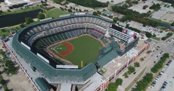 Aerial Globe Life Park Rangers Baseball Arlington Texas — Video