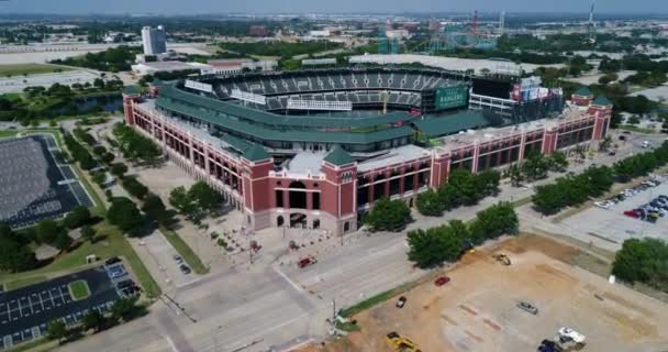 Luchtfoto Van Globe Life Park Rangers Baseball Arlington Texas — Stockvideo