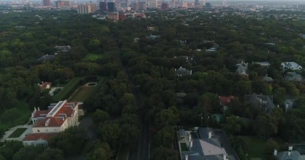 Aerial Highland Park Dallas Texas — Video Stock