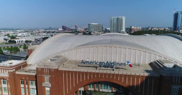 Aerial American Airlines Center Centre Ville Dallas Texas — Video