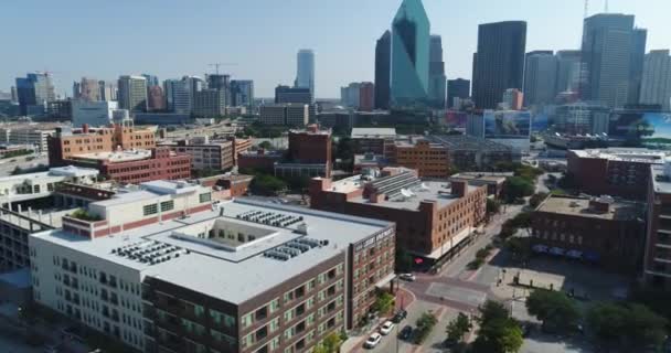 Aerial Dealey Plaza Dallas Texas — Stockvideo