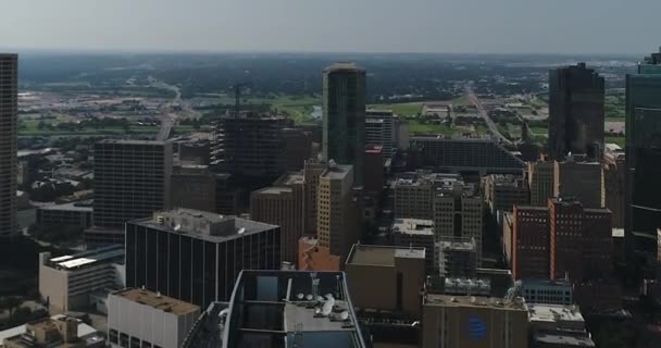 Aerial Downtown Dallas Texas — Stok Video