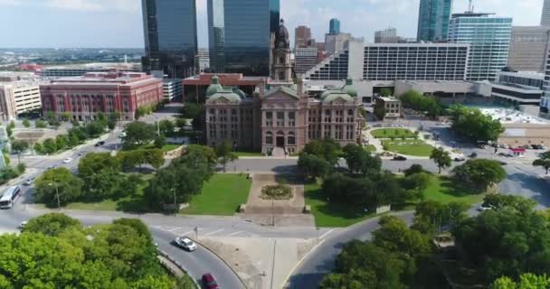Aerial Downtown Fort Worth Texas — Video Stock