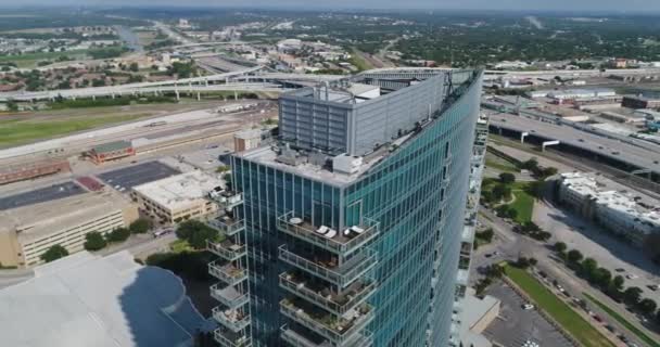 Aerial Condos Downtown Fort Worth Texas — Stockvideo