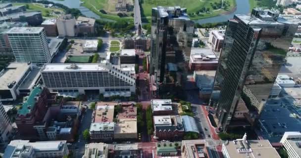 Aerial Downtown Fort Worth Texas — стокове відео