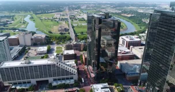 Aerial Downtown Fort Worth Texas — Stockvideo