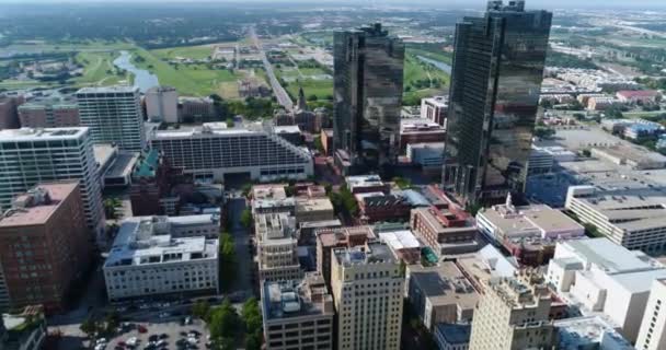 Luchtfoto Van Fort Worth Texas — Stockvideo