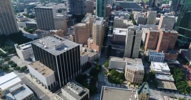 Aerial Downtown Fort Worth Texas — Stock video