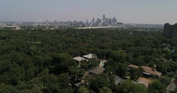 Aerial Suburbs Surrounding Dallas Texas — стоковое видео