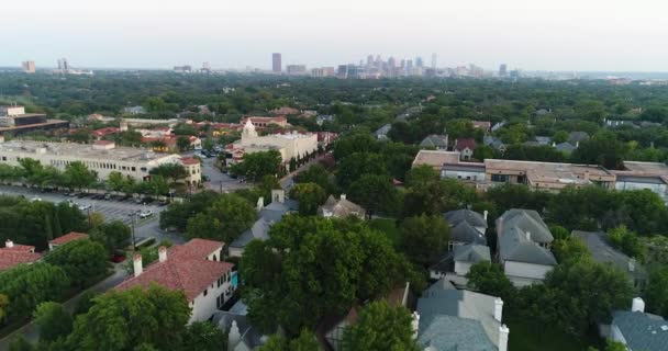 Luchtfoto Van Een Winkelcentrum Highland Park Dallas Texas — Stockvideo