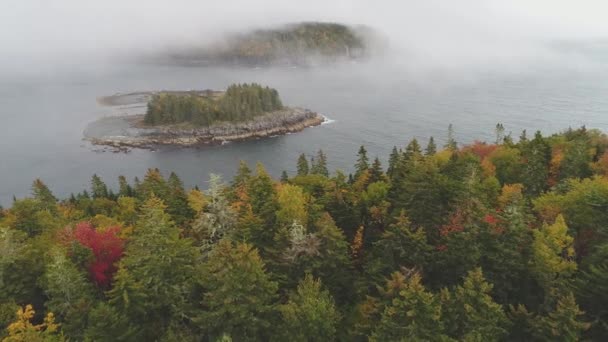 State Maine Aerial Fall — 图库视频影像