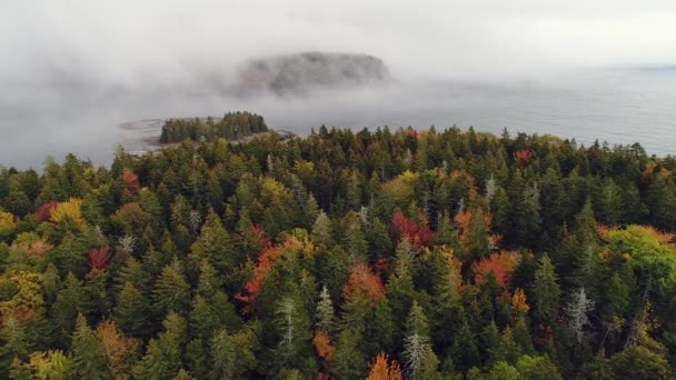 State Maine Aerial Fall — Vídeo de Stock