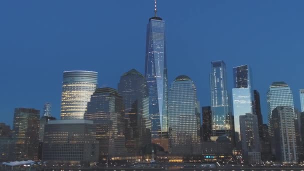 Nyc Downtown Aerial View — Vídeo de Stock