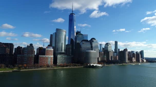 Вид Воздуха Центр Нью Йорка — стоковое видео