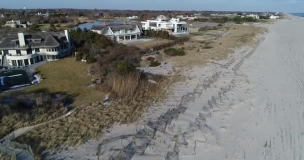 Hamptons Aerial Large Homes — Stockvideo