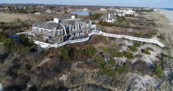 Hamptons Aerial Large Homes — Wideo stockowe