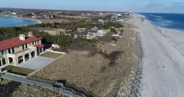 Hamptons Aerial Large Homes — стоковое видео