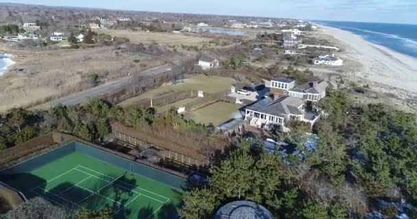 Hamptons Aerial Large Homes — Wideo stockowe