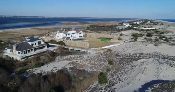 Las Casas Grandes Aéreas Hamptons — Vídeos de Stock