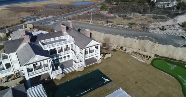 Hamptons Aerial Large Homes – stockvideo