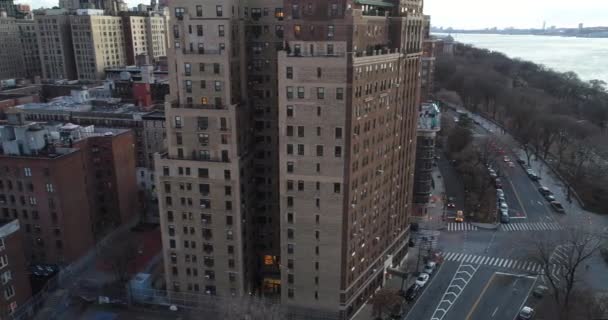 Aerial Dekat 79Th Street Upper West Side New York City — Stok Video