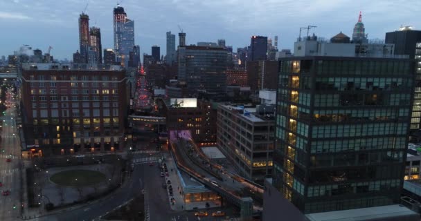 Aerial High Line Meatpacking District Chelsea Νέα Υόρκη — Αρχείο Βίντεο