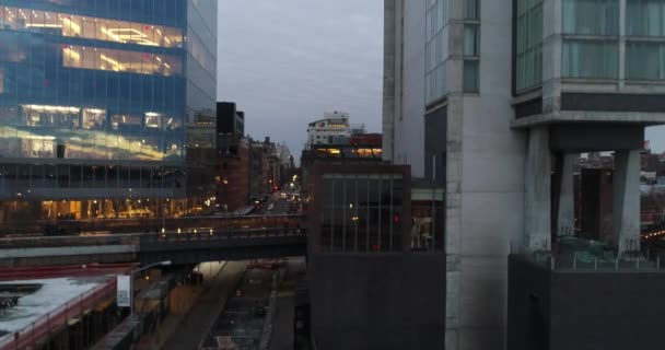 Aérea High Line Distrito Meatpacking Chelsea Nueva York — Vídeos de Stock