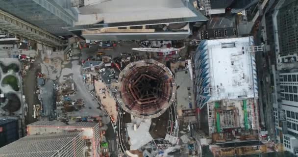 Aerial New Hudson Yards Construction Midtown West Νέα Υόρκη — Αρχείο Βίντεο
