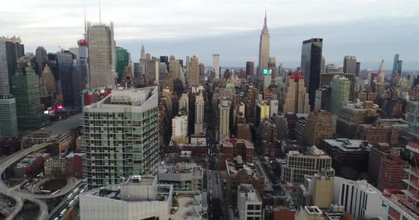 Aerial 39Th Street Midtown West New York — Video Stock