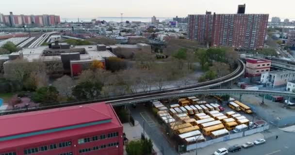 Coney Island Yard Aerial Rail Yards 2017 — Stockvideo