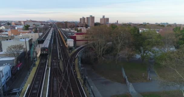 Coney Island Yard Aerial Rail Yards 2017 — Vídeo de Stock