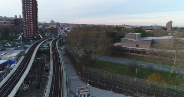 Coney Island Yard Aerial Rail Yards 2017 — Wideo stockowe