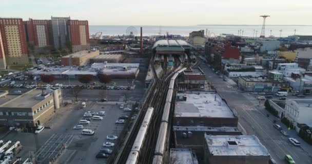 Aerial Williamsburg Quartier Brooklyn New York Bien Que Son Devenir — Video