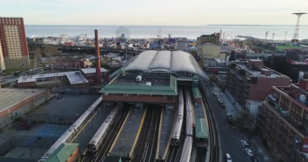 Aerial Williamsburg Neighborhood Brooklyn New York Though Its Become More — Stockvideo