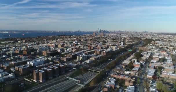 Aérea Williamsburg Barrio Brooklyn Nueva York Aunque Vuelto Más Refinado — Vídeos de Stock