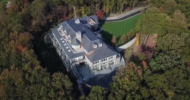 Aerial Mansion Estate Long Island — Video Stock