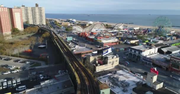 Aérien Coney Island Beach — Video