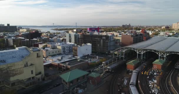 Coney Island Beach Aerial — стоковое видео